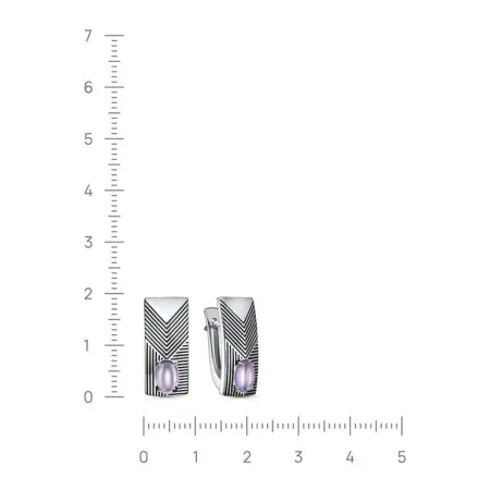 Серьги из серебра с аметистом