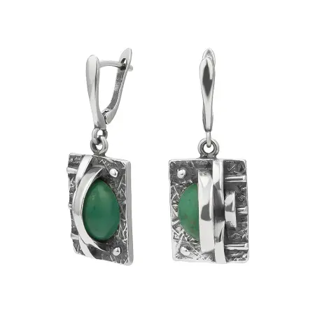Серьги из серебра с бирюзой