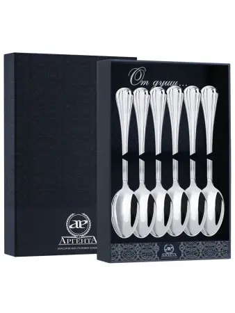 Серебряный набор «Меридиан» 6 чайных ложек