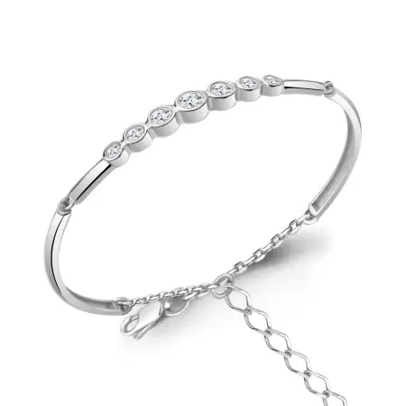 Серебряный браслет с фианитами