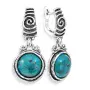 Серебряные серьги с бирюзой