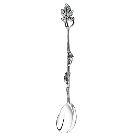 Серебряная чайная ложка «Виноград» с чернением