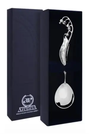 Серебряная чайная ложка «Ландыш»