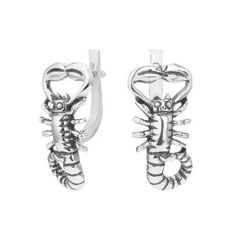 Серьги из серебра «Скорпион»