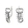 Серьги из серебра «Скорпион»