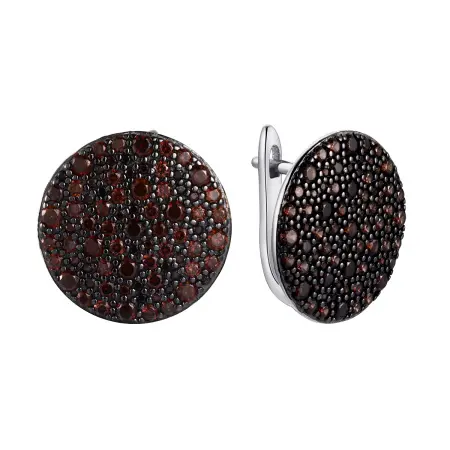 Серебряные серьги с фианитами