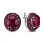 Серебряные серьги с рубинами