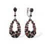 Серьги из серебра с гранатами