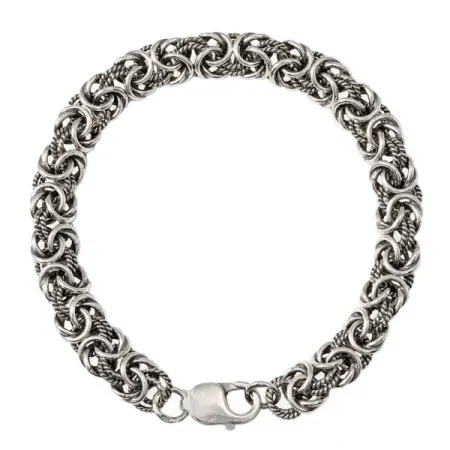 Серебряный браслет «Плоский Кардинал» ширина 10 мм