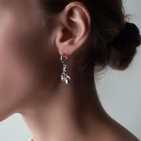 Серебряные серьги «Желуди»