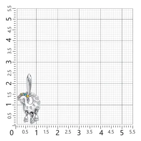 Подвеска из серебра с фианитами «Лошадка»