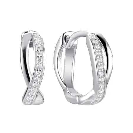 Серебряные серьги с фианитами