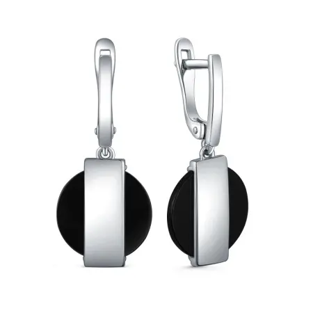 Серьги из серебра с агатом