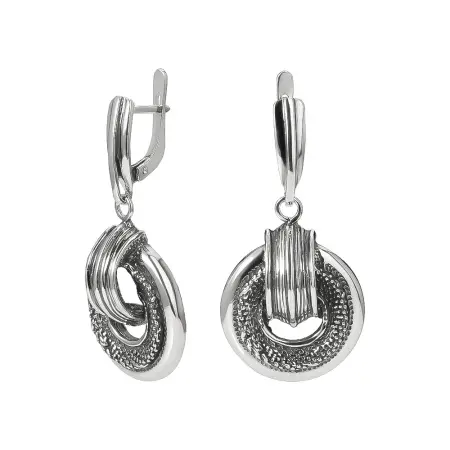 Серебряные серьги «Альянс»