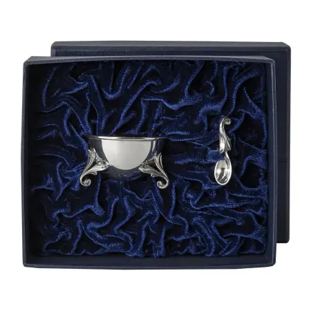 Солонка из серебра «Вьюнок» с ложкой