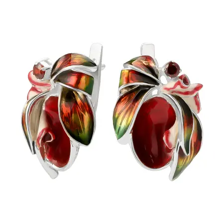 Серебряные серьги «Розовая фантазия»