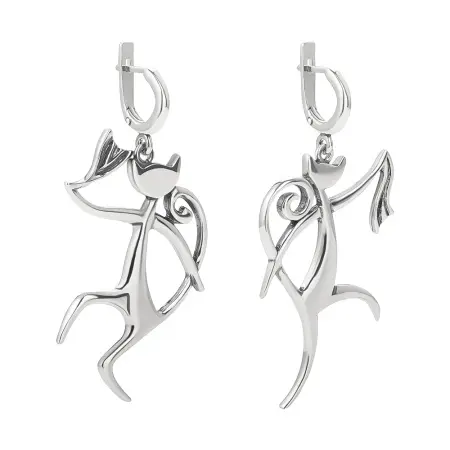 Серебряные серьги «Танец»