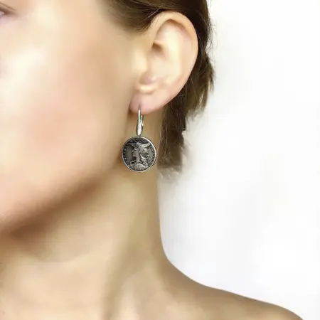 Серебряные серьги «Монеты»