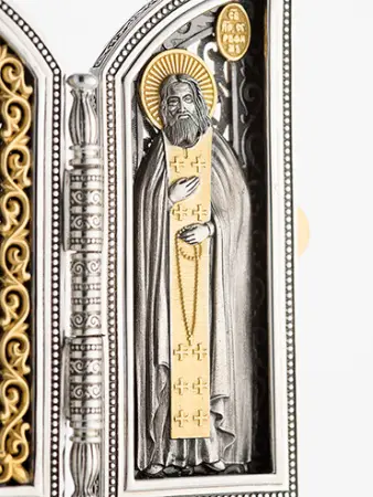 Серебряный складень «Иверская Богоматерь»