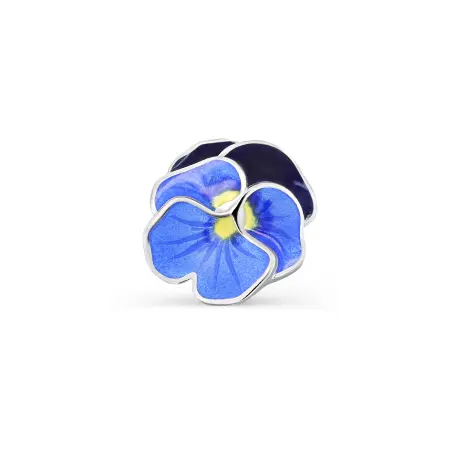 Подвеска из серебра «Анютины глазки»