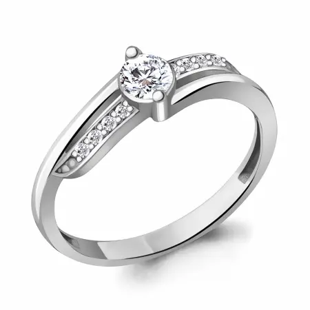 Серебряное кольцо с фианитами