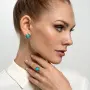 Серьги из серебра с бирюзой