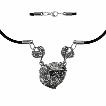 Колье из серебра «Ква-ква»