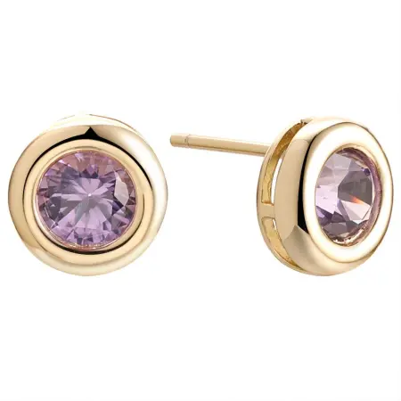 Серьги из серебра с синтетическим корундом