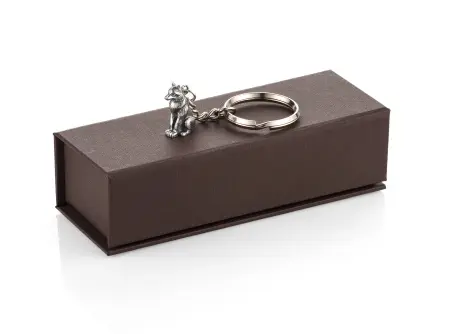 Серебряный брелок для ключей «Волк»