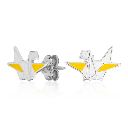 Серебряные серьги с эмалью