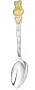 Серебряная ложка детская «Мишка с сердечками» с позолотой