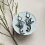 Серьги из серебра «Райская птица» с эмалью