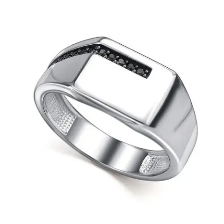 Кольцо из серебра с фианитами