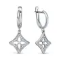 Серьги из серебра с фианитами