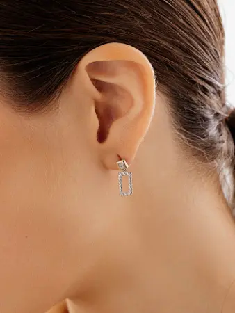 Серьги из серебра с бриллиантами