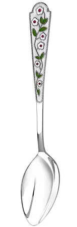 Серебряная чайная ложка «Лето-Ромашка» с эмалью