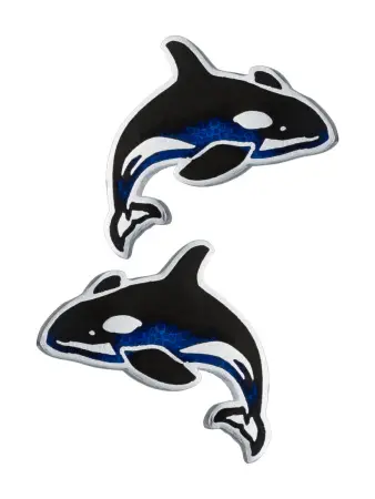 Серьги-пусеты «Касатки» с эмалью