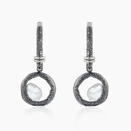 Серьги из серебра «Жемчужный клад»