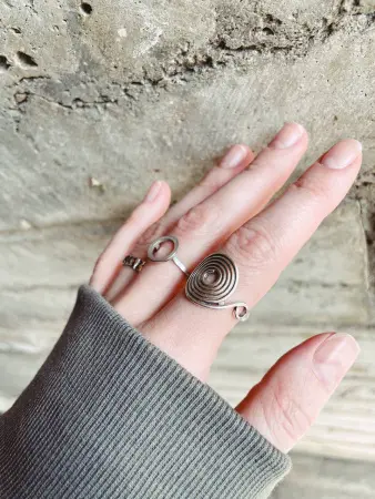 Кольцо из серебра «Лабиринт»