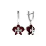 Серьги из серебра с янтарем