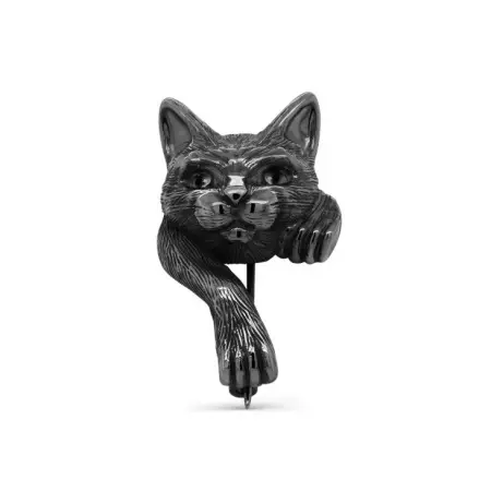 Серебряная брошь «Кот Бегемот»