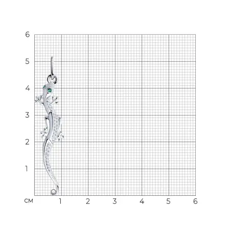 Подвеска из серебра «Ящерка»