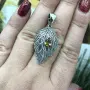 Серебряная подвеска «Свежесть» с цитрином