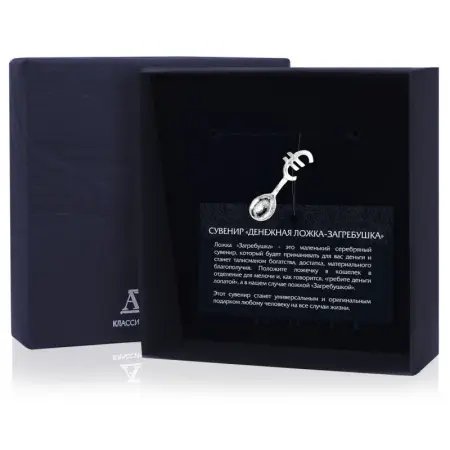 Серебряная ложка сувенирная «Евро»