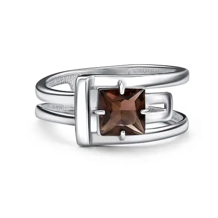 Кольцо из серебра с раухтопазом