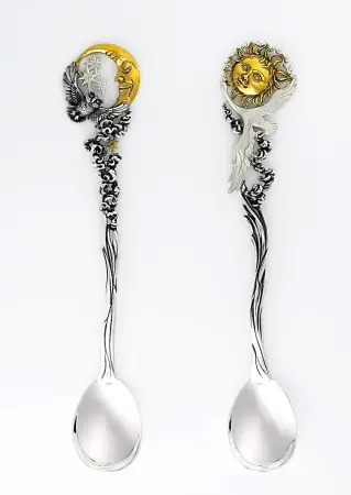 Серебряный набор ложек «День» и «Ночь»