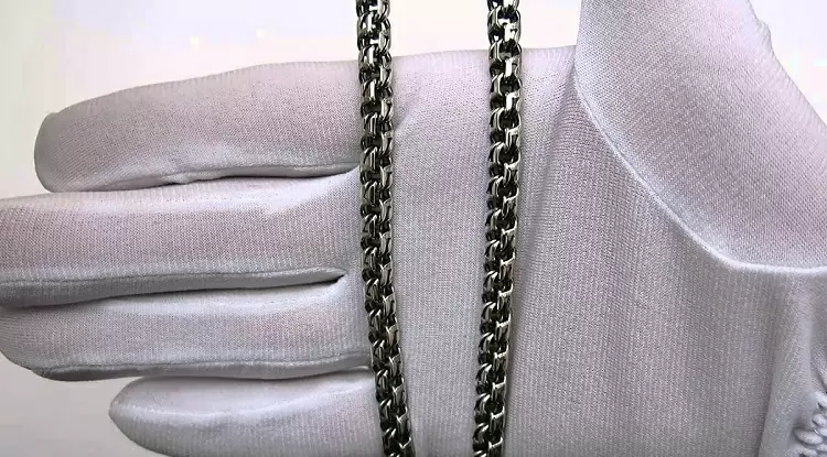 Чистка цепочки из серебра