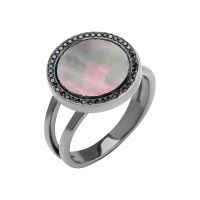 Кольцо из серебра с преламутром