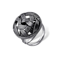 Кольцо из серебра «Клубок»