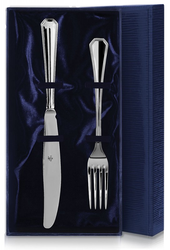 Серебряный набор «Элегант» столовая вилка и нож
